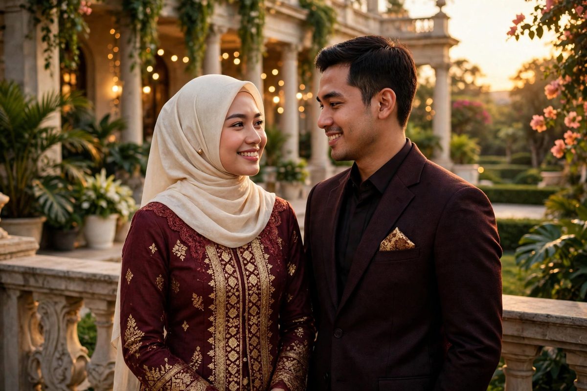 Foto prewedding contoh pasangan fiktif Alya dan Bimo
