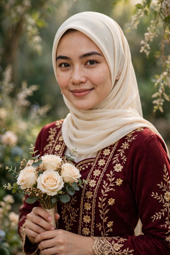 Foto contoh mempelai wanita fiktif